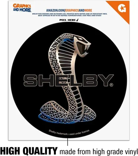 Vista 3 de Shelby Cobra Logo Automotive Car Window Locker Circle Bumper Sticker