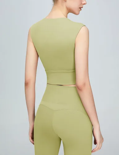 Vista 4 de Loovoo Longline - Brasier deportivo acolchado para mujer, sin varillas, soporte medio, para yoga, cuello cuadrado, fitness, entrenamiento