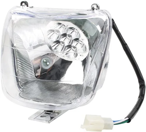 Vista 4 de Riloer Faro delantero ATV ABS blanco ATV se adapta a la mayoría de 50-125cc ATV Quad Buggy 4 ruedas