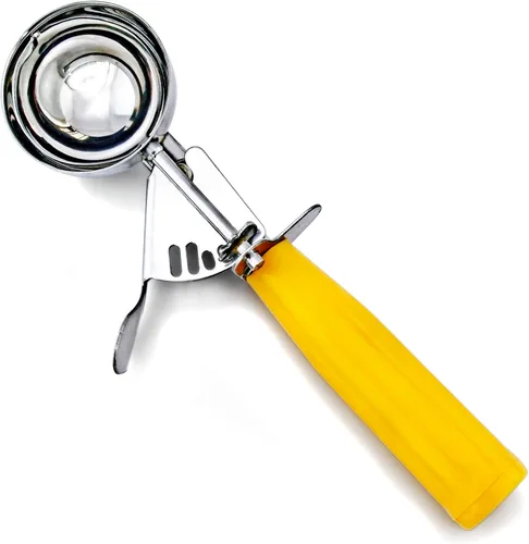Vista 4 de Cuisinox Cuchara para helado, cuchara para servir y preparar, acero inoxidable de acción de primavera, color azul #16 (2 onzas)
