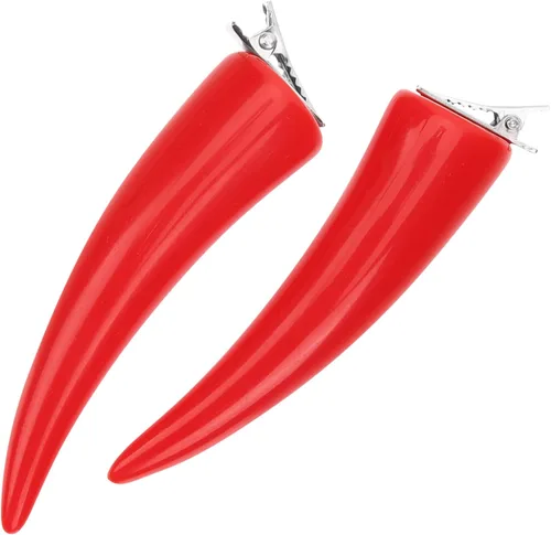 Vista 9 de 8 clips de cuernos para disfraz, pasador de diablo puntiagudo rojo para mascarada, cosplay, vestido divertido, decorativo, gótico, fiesta