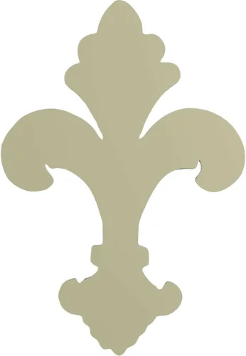 Vista 4 de Ekena Millwork 2 3/4"W x 4"H x 1/2"P Fleur-de-lis Small Onlay