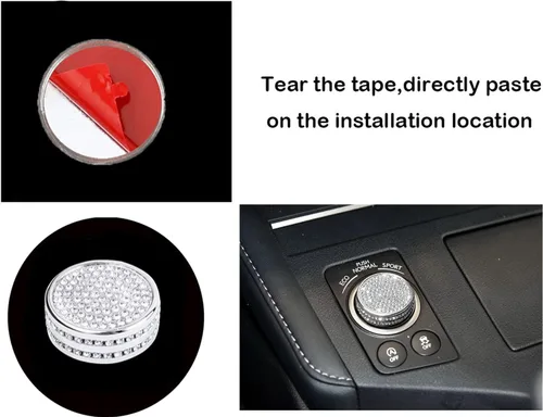 Vista 7 de Conjunto de calcomanías para perillas de modo de conducción, velocidad ECO, normal y deporte Compatible con Lexus ES: 2014-2018, GS: 2014-2020