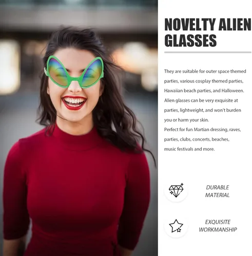 Vista 2 de BESTOYARD Juego de 20 lentes extraterrestres con lentes de sol extraterrestres para Halloween, Navidad, fiestas de adultos y niños