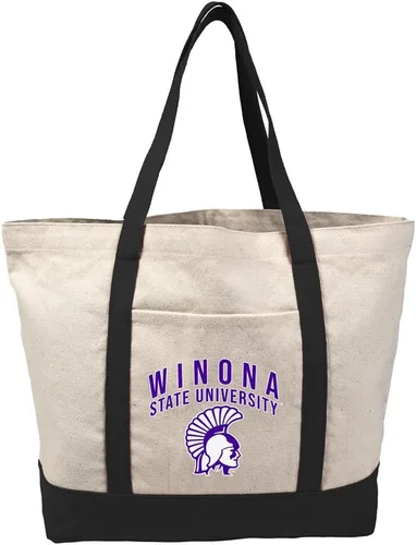 Vista 91 de Campus Lab Bolsa de lona con logotipo primario colegiado con bolsillo externo, bolsa de hombro reutilizable para ir de compras, playa Águilas A&m