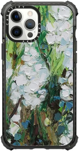 Vista 24 de Funda Ultra Impact de CASETiFY para iPhone 12 Pro Max - Bearly Awake - Negro transparente claro