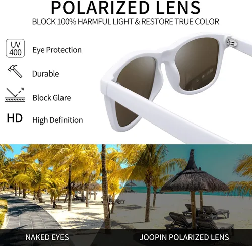 Vista 3 de Joopin Gafas de sol cuadradas polarizadas con protección UV para hombre y mujer