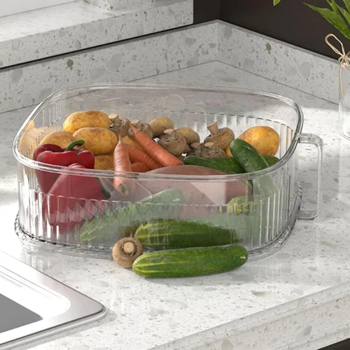 Vista 4 de Cubierta antipolvo de alimentos para almacenamiento de sobrantes, cubierta transparente para el polvo de platos, cubiertas de platos de varias