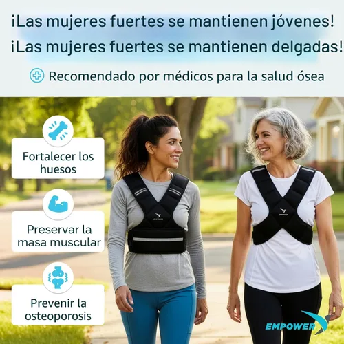 Vista 2 de EMPOWER Weighted Vest for Women with Reflective Strips – Fixed 8lbs, Adjustable 4-10lbs (4 in1) or Adjustable10-16lbs (4 in 1), Strengthen Muscles