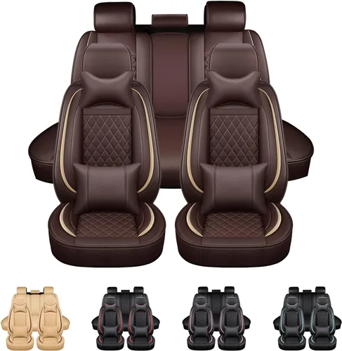 Vista 10 de Fundas de asiento de automóvil de ajuste universal para vehículos de 5 asientos, cobertura completa, protector de asiento para Camry Corolla RAV4