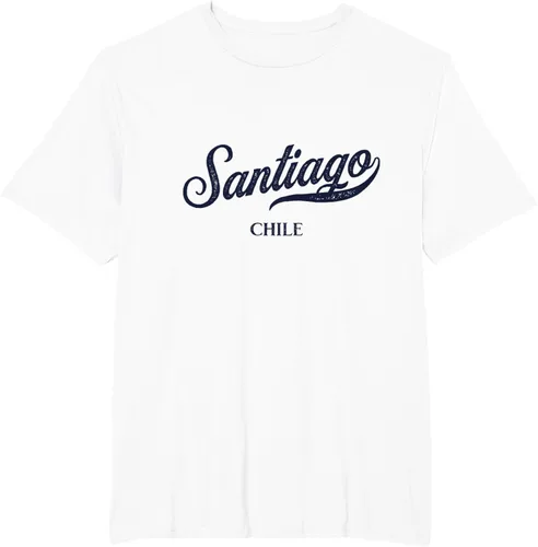 Vista 9 de Retro Chile City - Camiseta vintage de Santiago, Gris Gris Oscuro