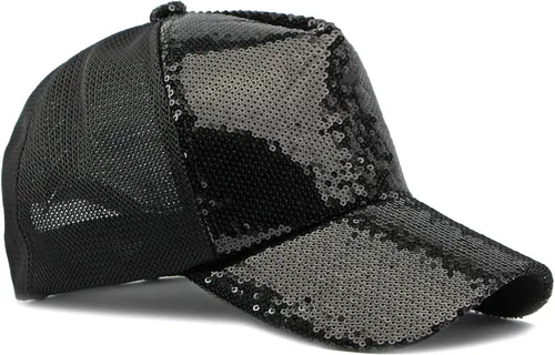 Vista 3 de FASHIXD Gorra de béisbol de malla para mujer, con lentejuelas, de verano, transpirable, para correr, deportes al aire libre