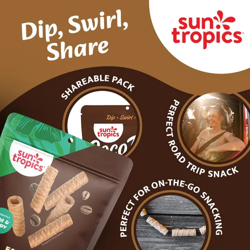 Vista 6 de Sun Tropics CocoRolls - Oblea enrollada de expreso, sin gluten, sin lácteos, hecha con crema de coco pura, 6