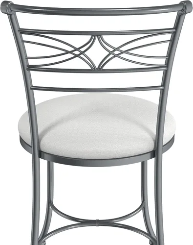Vista 8 de Hillsdale Furniture Dutton - Taburete de tocador, cromado