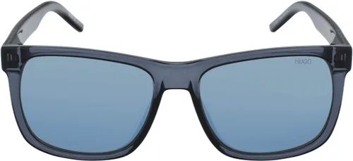 Vista 2 de Hugo Gafas de sol Boss (HG-1068-S PJP3J) Transparente Azul - Marrón gris negro con lentes efecto espejo plateado, Azul