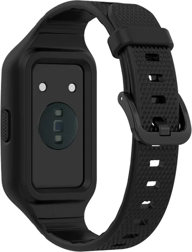 Vista 5 de Compatible con Huawei Band 7 Band con funda, correa de repuesto deportiva suave de color lindo con cubierta protectora para Huawei Band 7/Band 7