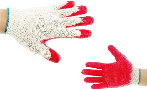 Vista 5 de 100 pares de guantes de látex de palmera roja de punto, hechos en Corea