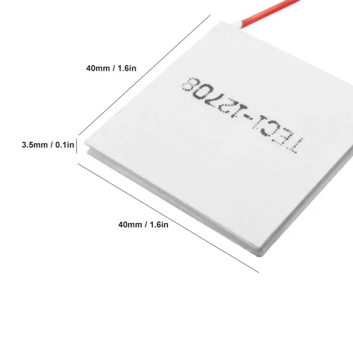 Vista 2 de TEC1-12708 Semiconductor Refrigeración Tabletas Refrigeración Peltier Módulo Placa Disipador de calor 1,6 x 1,6 x 0,1" DC12V