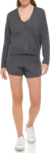 Vista 2 de Calvin Klein Suéter con botones y bolsillo frontal para mujer
