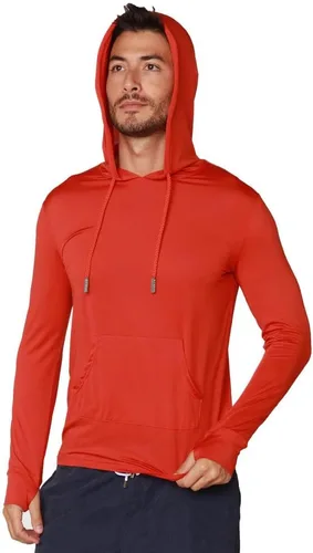 Vista 19 de INGEAR Sudadera con capucha UPF 50+ para hombre, ligera, con protección UV, de secado rápido, absorbe la humedad, con bolsillo Negro