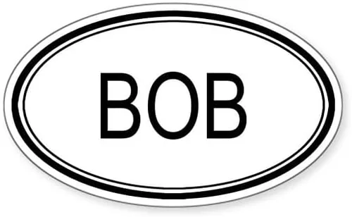 Vista 4 de CafePress Etiqueta engomada ovalada del parachoques del coche de Bob Oval