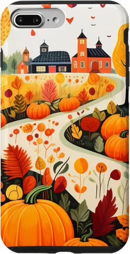 Vista 12 de Fall Leaves Autumn Pumpkin Pattern Autumn Color Foliage Case for iPhone 17
