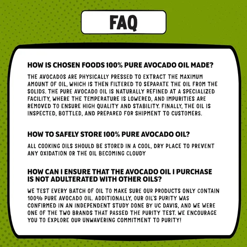 Vista 6 de Chosen Foods Pulverizador de aceite de aguacate 100 % puro de 4.7 oz. (1 paquete), sin OMG, punto de humo de 500 °F, sin propelente, solo presión