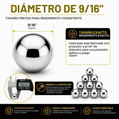 Vista 3 de BC Precision Bolas de repuesto de 9/16" para juego de trampa de ratón, paquete de 3