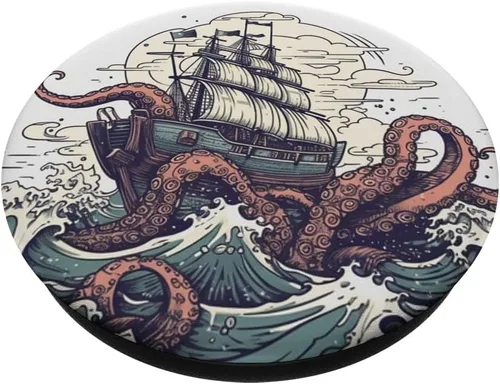 Vista 2 de PopSockets de pulpo Kraken de Sea Monster intercambiables PopGrip