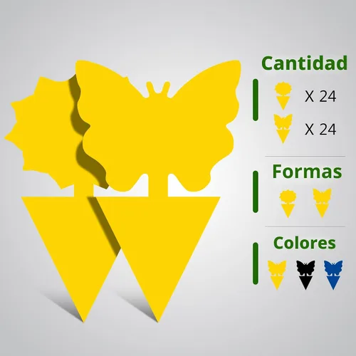 Vista 6 de Landisun Trampas para moscas de fruta, 48 unidades, trampas para mosquitos de hongos para interiores y exteriores, trampas adhesivas para moscas