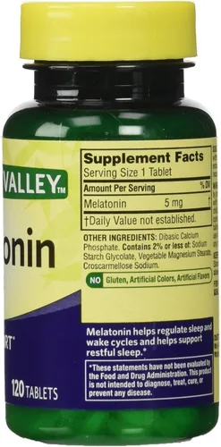 Vista 2 de Spring Valley Melatonina 5mg Twin Pack, 120 unidades (Paquete de 2)