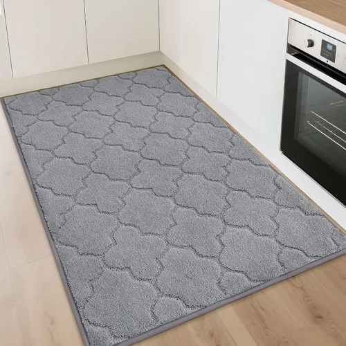 Vista 60 de COSY HOMEER Alfombras suaves de cocina [2 piezas] para el frente del fregadero súper absorbentes, tapetes y tapetes de cocina de 20 x 30 pulgadas/20