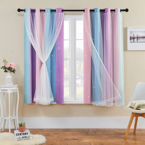Vista 100 de XiDi - Cortinas para decoración de dormitorio Beige34/54/1