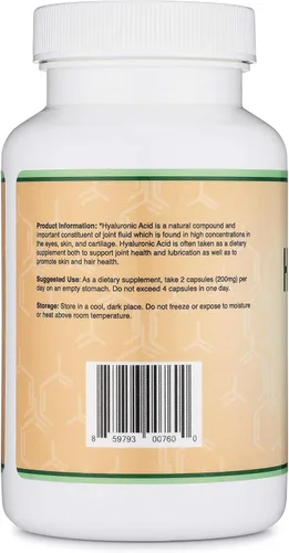 Vista 4 de Double Wood Supplements Ácido hialurónico, 180 cápsulas (100 mg por cápsula)