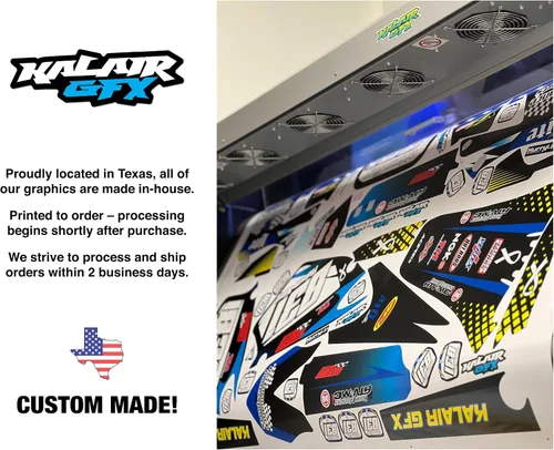 Vista 4 de Kit de gráficos para Honda CRF 50 (2004-2012) Evolution Series Negro 09 Mil - Kit de calcomanías gráficas de carreras personalizadas para dirt bike