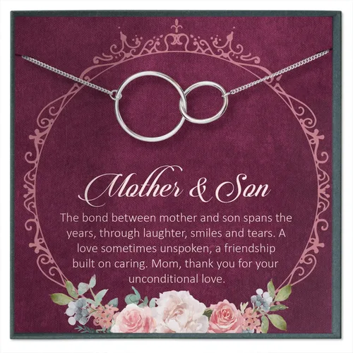 Vista 9 de Collar de regalo para madre de hija, collar de mamá de hijo, madre hija, madre hijo, mamá extra, madrastra, otro regalo para mamá