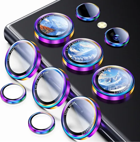 Vista 23 de Uyiton Protector de lente de cámara para Samsung Galaxy Z Fold 7 - Cubierta de pantalla trasera de vidrio templado de grado militar