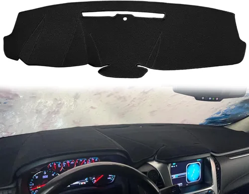 Vista 14 de Cubierta de tablero compatible con Chevy Chevrolet Silverado 1500 LT/WT 2500HD 3500HD 2007-2013, alfombra de tablero de GMC Sierra 2007-2013