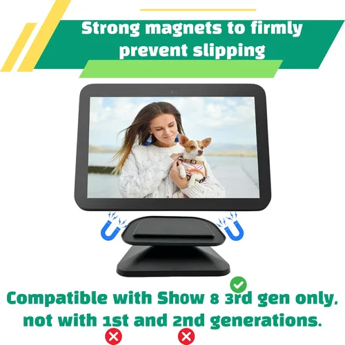 Vista 2 de Sintron Soporte ajustable magnético para Shᴏw 8 3ª generación, soporte para pantalla inteligente con rotación de 360 grados, función de giro e