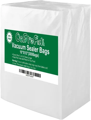 Vista 9 de O2frepak 300 unidades bolsas selladoras al vacío de 6x10 pulgadas sin BPA y resistentes, bolsas selladoras de alimentos con sellado al vacío