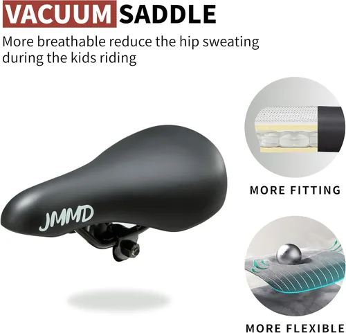 Vista 4 de JMMD Bicicleta infantil para niños y niñas de 4 a 12 años, de 14, 16 y 18 pulgadas, con ruedas de entrenamiento y soporte, bicicleta para niños
