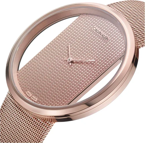 Vista 3 de Calvin Klein Reloj de pulsera de malla para mujer Glam