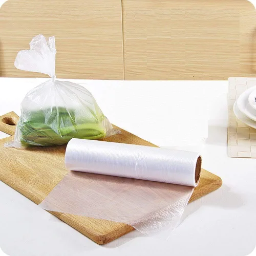 Vista 5 de Bolsa de plástico de 12 x 20 pulgadas, 350 bolsas/rollo, para frutas, verduras, pan, almacenamiento de alimentos.