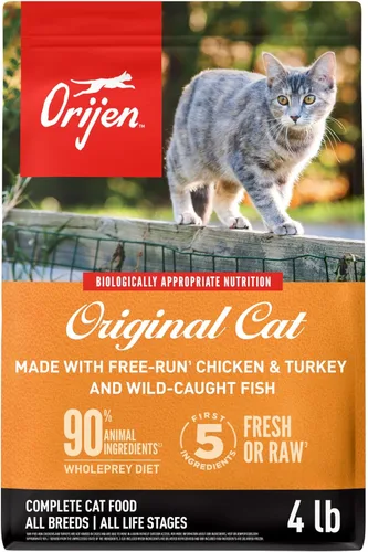 Vista 15 de ORIJEN Fit & Trim - Comida seca para gatos sin granos, altas proteínas, premium, bolsa de 4 libras