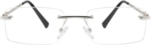 Vista 8 de JUDOO Lentes de sol rectangulares sin montura para hombres y mujeres, a la moda, hip hop, sin marco, lentes de diseñador Y2K cuadrados transparentes