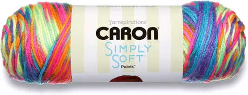 Vista 26 de Caron Simply Soft Paints Hilo (4) Grosor Mediano Worsted 100% Acrílico - 5oz - Oceana - Lavado y Secado a Máquina