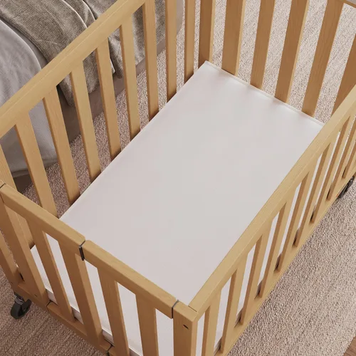 Vista 3 de Foundations Infapure - Colchón de espuma para cuna, de 2 pulgadas, ligero e hipoalergénico, para usar con cunas mini, portátiles y compactas, hecho