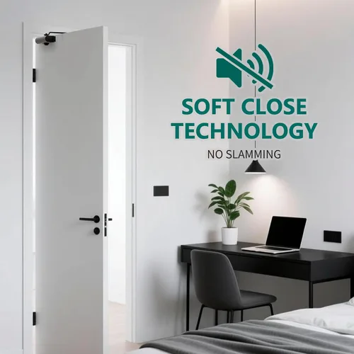 Vista 7 de Marie Cierre de puerta abierto, tamaño automático, ajustable, 3 puertas, para puertas medianas residenciales y comerciales de 88-143 libras Negro