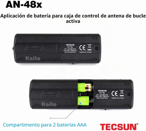 Vista 4 de Tecsun AN-48X Antena de radio AM/LW/SW de bucle activo