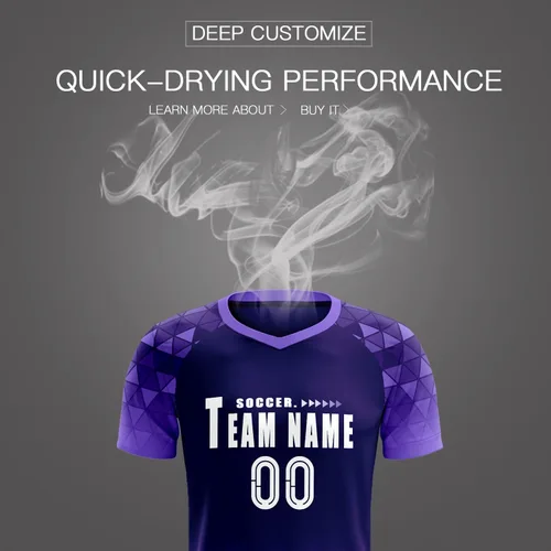 Vista 4 de Camiseta de fútbol personalizada, número de nombre, uniforme de entrenamiento de equipo deportivo, camisetas de fútbol personalizadas para hombres